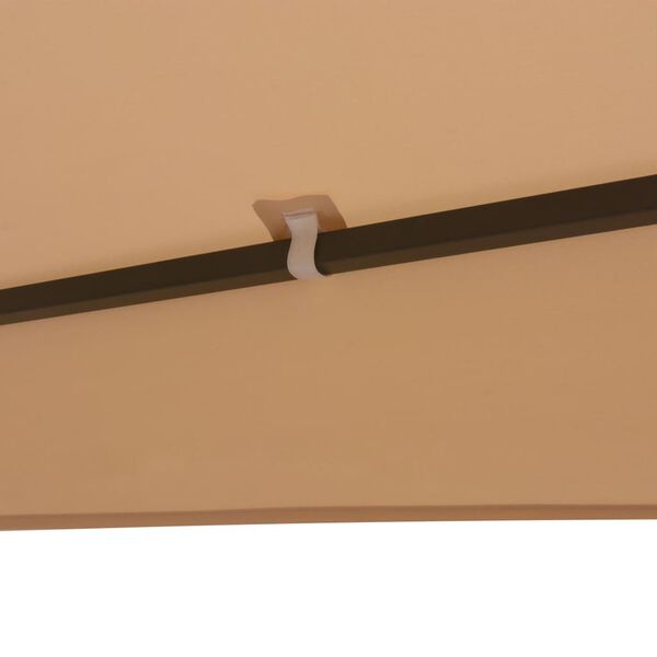 vidaXL ガーデンガゼボ風テント パビリオン テント 六角形 ベージュ 323x265cm