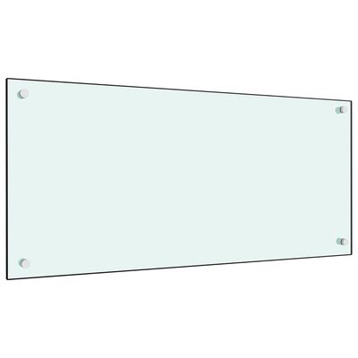 vidaXL キッチン用 汚れ防止板 ホワイト 90x40cm 強化ガラス製