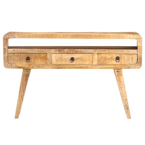 vidaXL サイドボード 120x30x75cm マンゴー無垢材 (粗目)