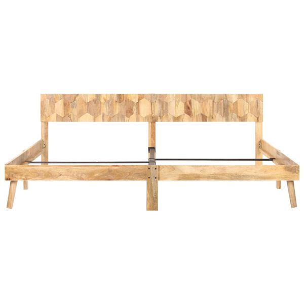 vidaXL ベッドフレーム マンゴー無垢材 200x200cm