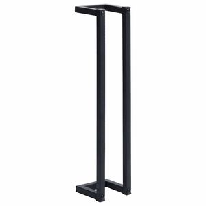 vidaXL タオルラック 12.5x12.5x60cm 鉄製 ブラック