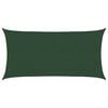 vidaXL サンシェードセイル 160g/m&sup2; ダークグリーン 2x3.5m 高密度ポリエチレン