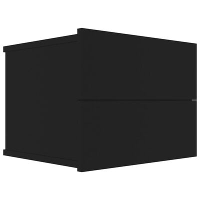 vidaXL ベッドサイドキャビネット 黒色 40x30x30cm パーティクルボード
