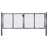 vidaXL メッシュガーデンゲート 亜鉛メッキ鋼 300x75 cm グレー