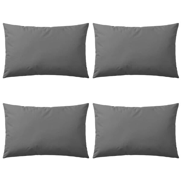 vidaXL 屋外ピロー 4点 60x40cm グレー