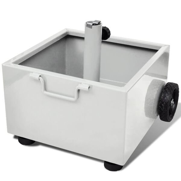 vidaXL 屋外用 傘立て プラントポット ホワイト