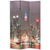 vidaXL 折りたたみ式ルームディバイダー 120x170cm ニューヨークの夜景