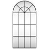 vidaXL ウォールミラー ブラック 50x100 cm アーチアイアン