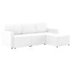vidaXL 3人掛け モジュラー式 ソファベッド ホワイト 合成皮革製