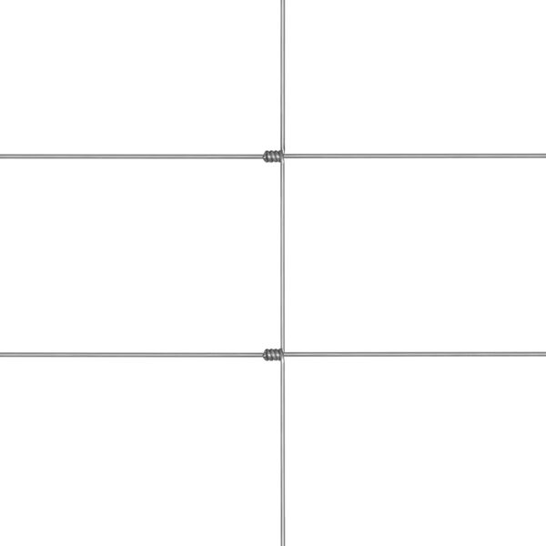 vidaXL ガーデンフェンス 亜鉛メッキ鋼製 50 m 150 cm シルバー