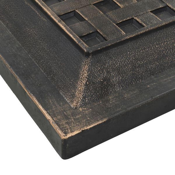 vidaXL パラソルベース 角型 ポリエステル樹脂 12kg ブロンズ