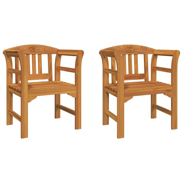 vidaXL バラのベンチ ナチュラル 68.5 x 46 x 82.5 cm ソリッドアカシアウッド