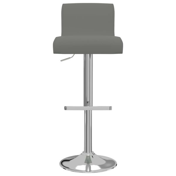vidaXL バースツール 2点 グレー 合成皮革製
