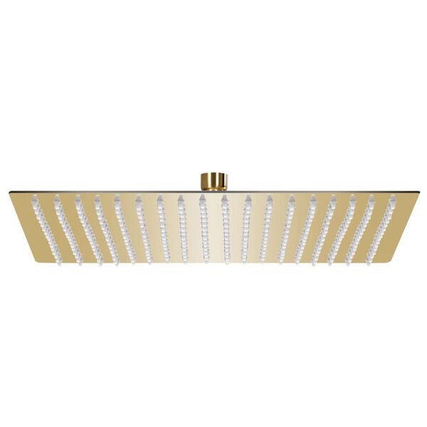 vidaXL レインシャワーヘッド ステンレススチール製 50 &times; 50 cm 角型 ゴールド
