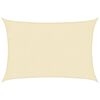 vidaXL サンシェードセイル 160g/m² クリーム 2x2.5m 高密度ポリエチレン