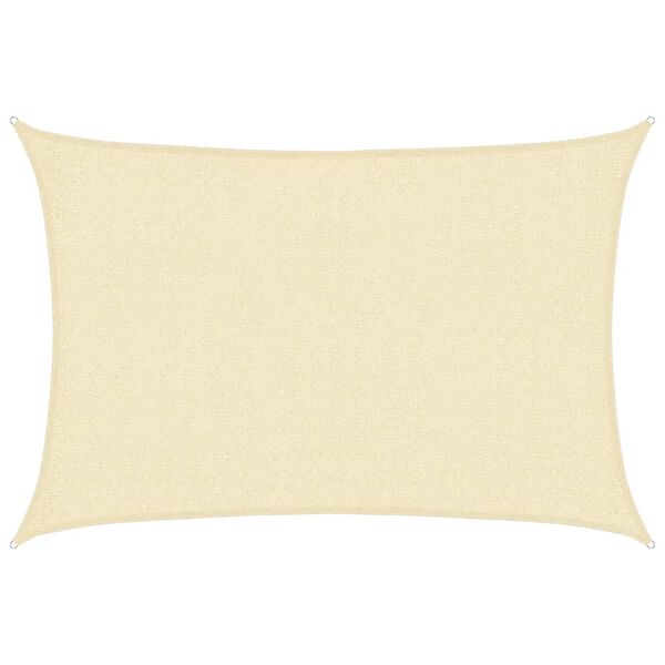 vidaXL サンシェードセイル 160g/m² クリーム 2x2.5m 高密度ポリエチレン