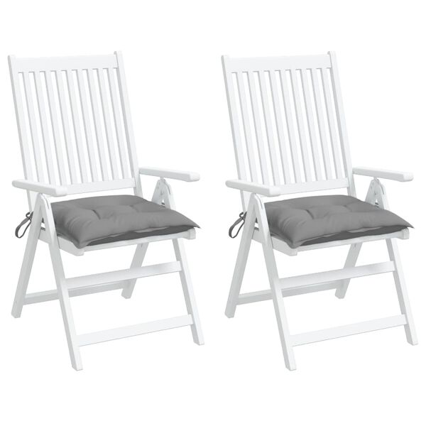 vidaXL チェアクッション 2点 グレー 50x50x7cm オックスフォードファブリック