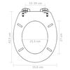 vidaXL トイレ便座 ソフトクローズ式ふた シンプル設計 MDF製 ブラウン