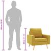 vidaXL アームチェア イエロー 布製