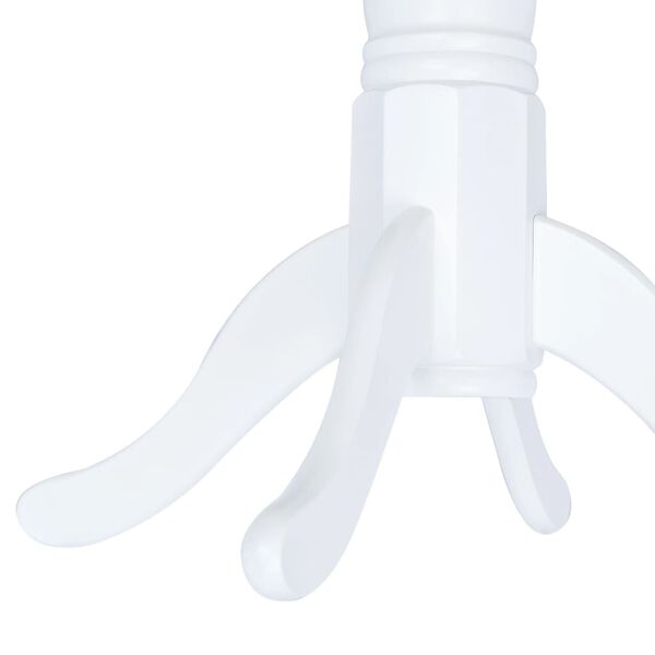 vidaXL ダイニングテーブル 106cm ホワイト＆ブラウン ラバーウッド無垢材