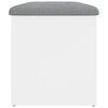 vidaXL 収納ベンチ ホワイト 82x42x45 cm エンジニアードウッド