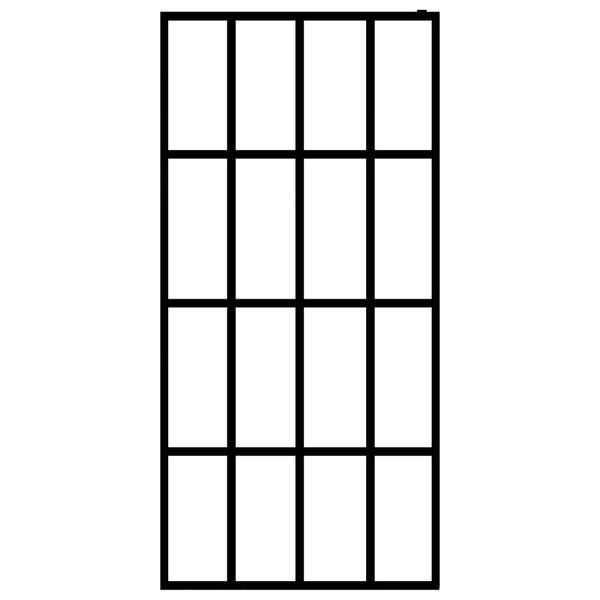 vidaXL ウォークインシャワースクリーン フロスト加工 強化ガラス 100x195cm