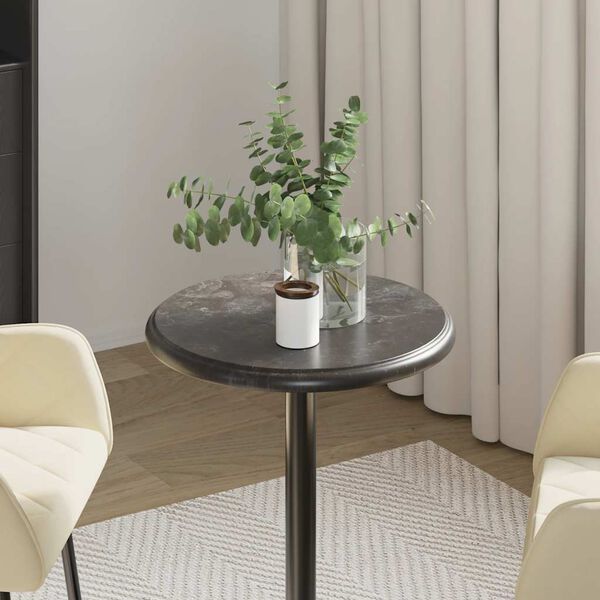 vidaXL テーブルトップ 直径 40 x 2.5 cm 大理石 ブラック