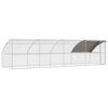 vidaXL 鶏小屋 4 個 シルバー 800 x 200 x 200 cm スチールとPE