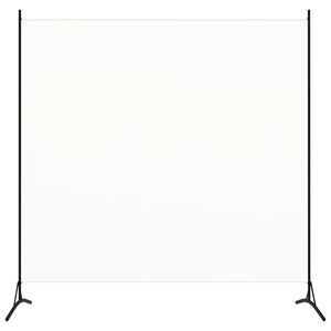 vidaXL 間仕切り ホワイト 175x180cm 布製