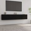 vidaXL テレビキャビネット 2点セット ブラック 80x30x30 cm エンジニアリングウッド