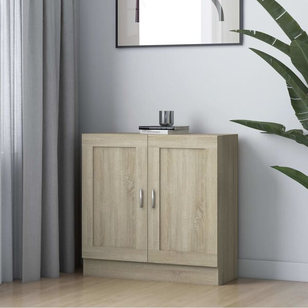 vidaXL ブックキャビネット ソノマオーク 82.5x30.5x80cm エンジニアリングウッド