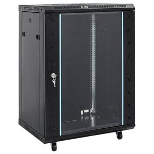 vidaXL 15U ネットワークキャビネット スイベル脚付き 19インチ IP20 60x45x86 cm