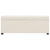 vidaXL ベンチ 収納スペース付き 116cm クリーム ポリエステル製
