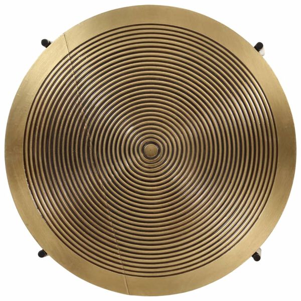 vidaXL コーヒーテーブル 2点セット 真鍮＆ブラックメタル