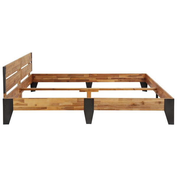 vidaXL ベッドフレーム アカシア無垢材 つや消し仕上げ 180x200cm