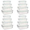 vidaXL 食品保存容器 16点 ガラス製
