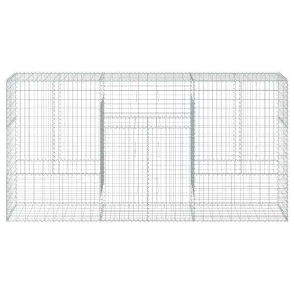 vidaXL 蛇籠バスケット カバー付き 300x50x150cm 亜鉛メッキ鉄