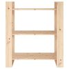 vidaXL ブックキャビネット/ルームディバイダー 80x35x91 cm 無垢材パイン材
