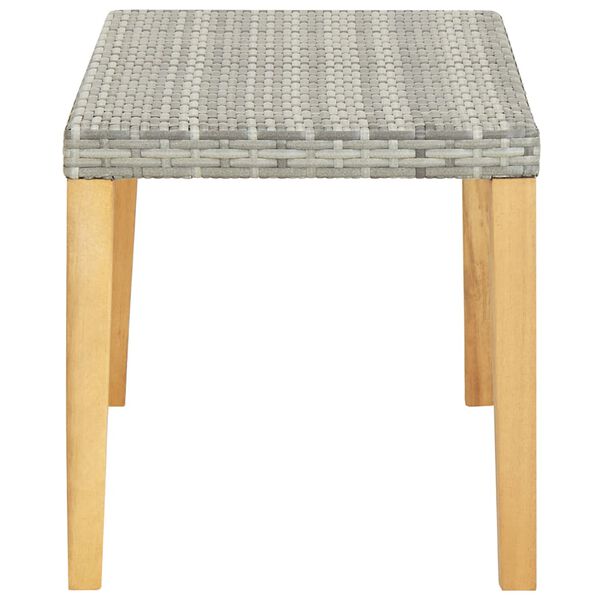 vidaXL ガーデンベンチ 120cm グレー ポリラタン＆アカシア無垢材