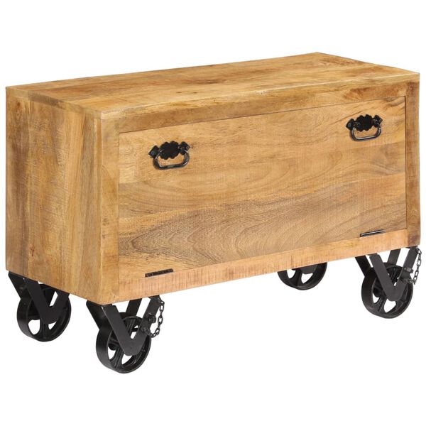 vidaXL シューズキャビネット 86x35x55cm マンゴー無垢材