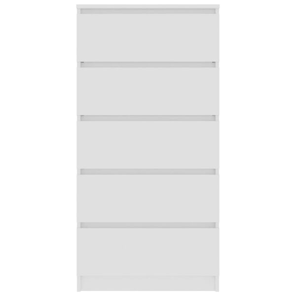 vidaXL 引き出し付きサイドボード 白色 60x35x121cm パーティクルボード