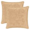 vidaXL クッションカバー 2 個 HOUTEN クリーム 40 x 40 cm フェイクラビット
