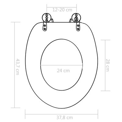 vidaXL トイレ便座 ソフトクローズ式ふた シンプル設計 MDF製 小石デザイン