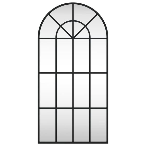 vidaXL ウォールミラー ブラック 40x80 cm アーチアイアン