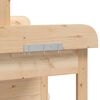 vidaXL キャビネット付きポッティングテーブル 110.5x45x124.5 cm 無垢材 モミ材