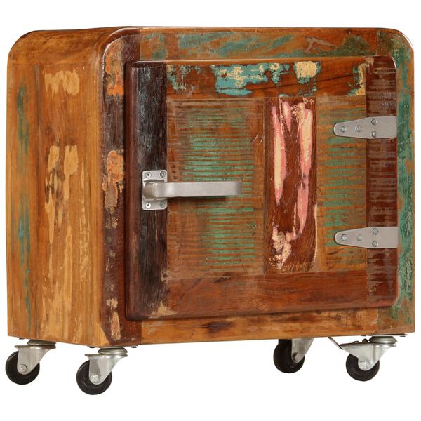 vidaXL ベッドサイドキャビネット 50x30x50cm 無垢の再生木材