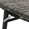 vidaXL 折りたたみ式サンラウンジャー クッション付き ポリラタン製 グレー