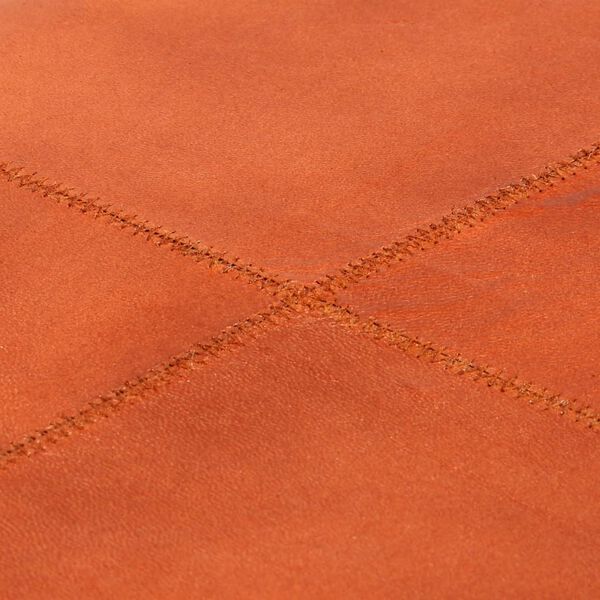 vidaXL 収納ベンチ 本革＆マンゴー無垢材 80x44x44cm