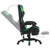 vidaXL レーシングチェア フットレスト付き 合成皮革製 グリーン＆ブラック