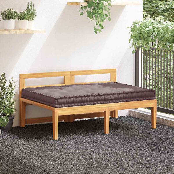 vidaXL フロアパレットソファクッション 120x80x10 cm トープ